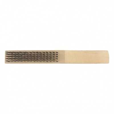 Щетка зачистная пятирядная, закаленная прямая проволока с деревянной ручкой Сибртех Щетки ручные фото, изображение