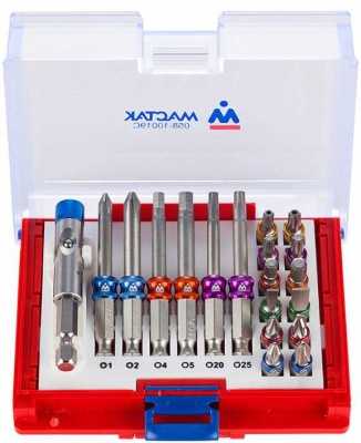 Набор вставок (бит) 1/4", TORX, HEX, PZ, PH, SLOT, 19 предметов МАСТАК 058-10019C Наборы торцевых насадок и вставок (бит) фото, изображение